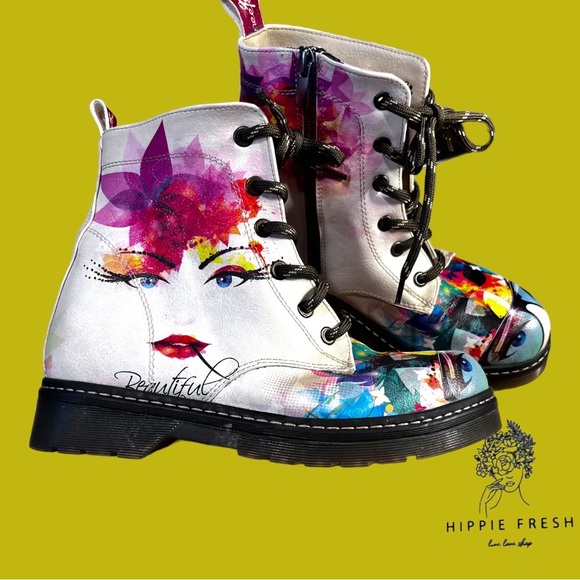 Goby Beauty Girl Long Boots Combat Boots EU 37/US 6.5 - Picture 3 of 6